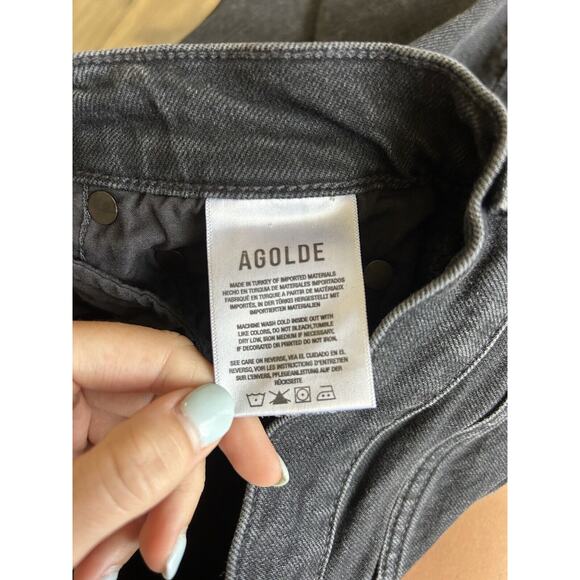 Agolde Nico Jean black size 26 Compilation Wash Stretch High Rise Straight Leg - Picture 9 of 10